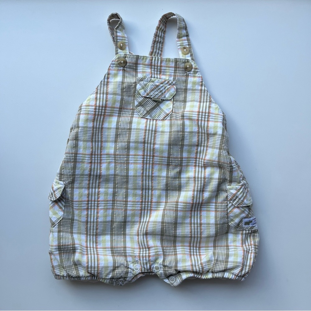 2/$10 JANIE AND JACK Baby boy romper overalls 3-6m